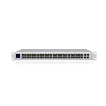 Ubiquiti - UniFi Switch USW-48-PoE Commutateur - Géré - 48 x 10/100/1000 (32 PoE+) + 4 x Gigabit SFP - de bureau, Montable sur rack - PoE+ (195 W)
