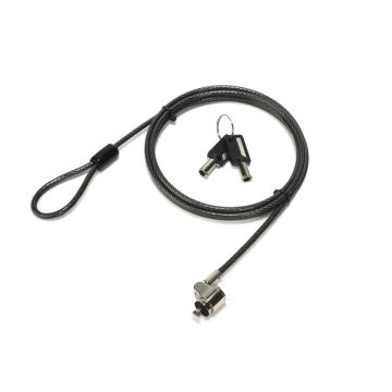 STANDARD LOCK KEY  - Câble de sécurité T-Bar avec option clé passe-partout (Master Key) pour encoche 3x7 mm – câble acier 4 mm x 1,80 m