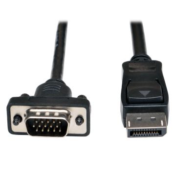 Tripp Lite by Eaton - Câble adaptateur actif DisplayPort 1.2 vers VGA (DP avec loquets vers HD15 M/M), 1,80 m.