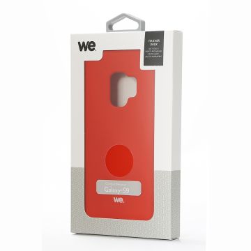 We Coque de protection SILICONE RIGIDE SAMSUNG GALAXY S9 Rouge: Matière silicone - effet mat toucher doux rigide