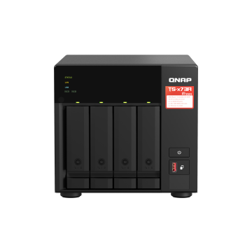 Ser Nas Qnap TS-473A-8G V1500B/8Go Ram/5Go Flash 4x 2.5/3.5/SSD SATA 6Gbps - 2xM.2 Adaptateur 250W- Garantie 3 ans.