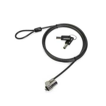 WEDGE LOCK KEY - Câble de sécurité Noble Wedge pour encoche 3,2x5mm – tête compacte 12 mm – câble acier 4mm x 1,80m – 2 clés utilisateur – option clé Master key
