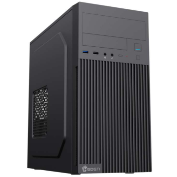 Boitier MicroATX Dandy2 Heden, avec alimentation 455W (puissance continue 250W), 1 port USB Type-C 2.0 / 1 ports USB 3.0 / Audio HD (micro+casque) / 6 baies