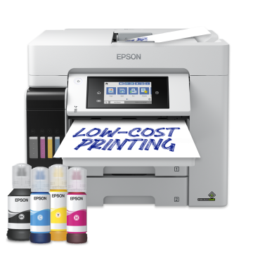 EPSON EcoTank ET-5885 BlueAngel MFP 4en1 Jet encre coul A4 rechargeable 25ppm/25ppm,R-V imp-scanne,chargeur 50p,Fax,Wifi,Wifi-direct,USB,Ethernet,NFC,2bac 550f