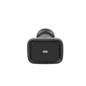 WE Support voiture universel pour smartphones : Fixation ventouse pare-brise / tableau de bord extensible + fixation grille d'aération - support aimanté