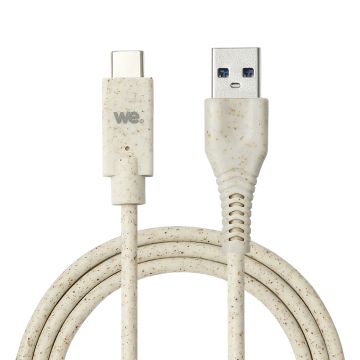 Câble USB-C/USB A biosourcé avec 30% de matières recyclées - 1m - Packaging écoconçu