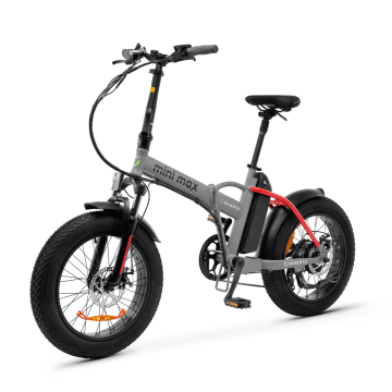 Vélo électrique pliable Argento MiniMax Rouge Moteur Bafang 36V/250W/60Nm , Batt 36V 10.4Ah, Dérailleur Shimano 7 vitesses. 25Km/h Pneu 20 