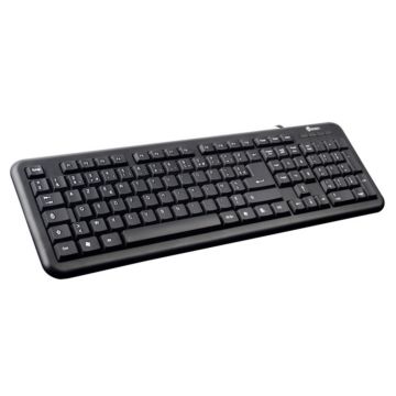 Clavier AZERTY HEDEN filaire, interface USB, pattes réglables, 108 touches, noir
