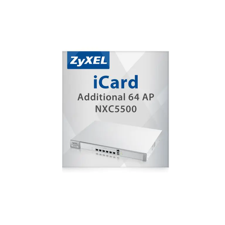 Zyxel - LIC-AP 64AP NXC5500 E-ICARD 64 AP NXC5500 Standalone License. - LIC-AP-ZZ0005F