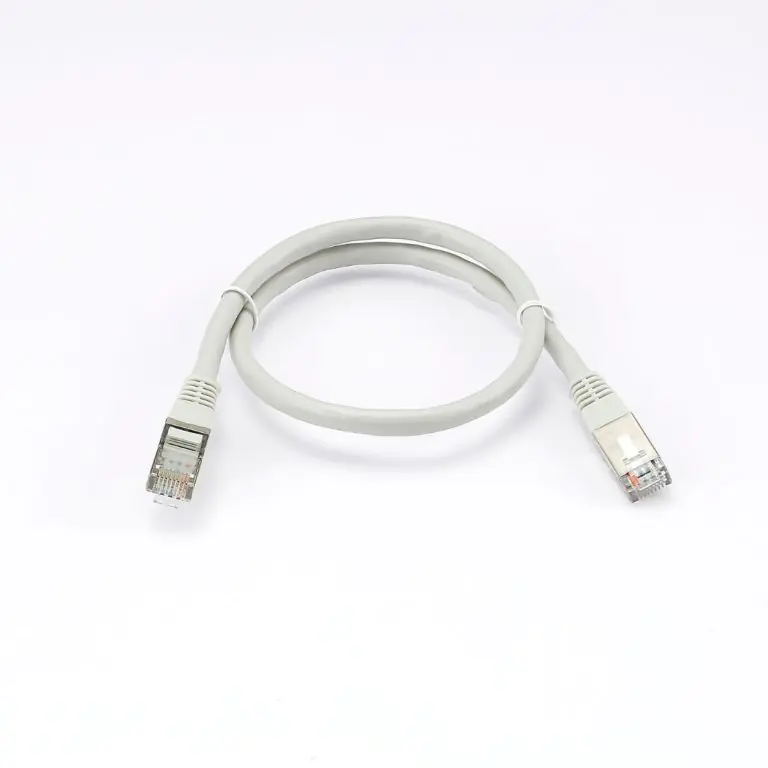 C ble RJ45 Male/Male droit CAT6A S/FTP - Longueur 0.50M - Gris - en sachet - 0-CABRJ45D050-6ASG