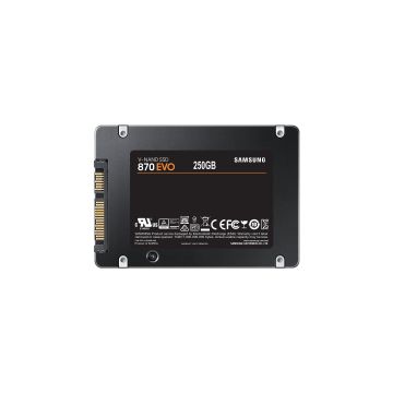 SSD SAMSUNG Serie 870 EVO 2,5 pouce 250G S-ATA-6.0Gbps Lecture 560 Mo/s Ecriture 530 Mo/s MZ-77E250B/EU