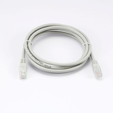 Câble RJ45 Male/Male droit CAT6A U/UTP - Longueur 2M - Gris - en sachet