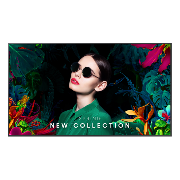 ECRAN SAMSUNG 65'' LFD 16:9 24h/7j UHD (3840 x 2160) 500cd/m² Tizen 7.0 1xDP 1.2 3xHDMI 2.0 2xUSB 2.0 Paysage/Portrait QM65C