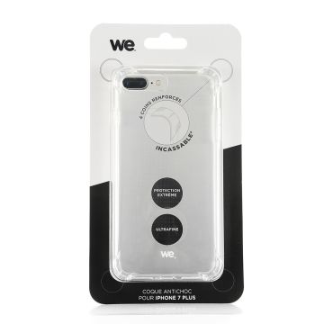 We coque de protection ANTI-CHOCS APPLE IPHONE 7+/ 8+ Transparent