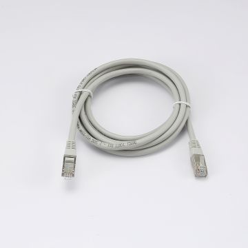 Câble RJ45 Male/Male droit CAT6 F/UTP - Longueur 2M - Gris - en sachet