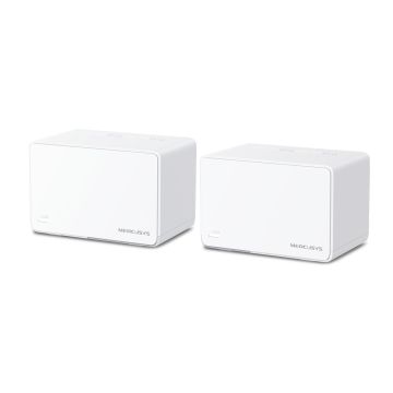 Système Wi-Fi 6 (lot de 2 packs) Mesh AX3000 pour Toute la Maison Vitesse 574 Mbps (2,4 GHz) + 2402 Mbps (5 GHz) 3 ports Gigabit 3 antennes internes Coul Blanc