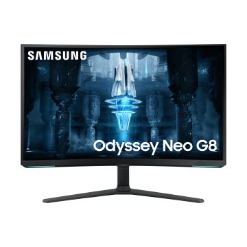 Ecran 32'' Samsung Gaming ODYSSEY NEO G8 Noir 240Hz 1ms 3840x2160 VA Incurvé 1000R 350 cd/m² 2xHDMI Displayport Pied réglab hauteur orientation inclinable pivot