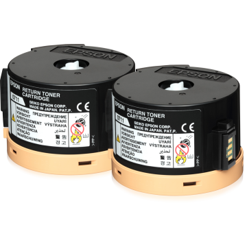 EPSON Pack 2x return Cartouche Toner Noir (2x 2500p)
