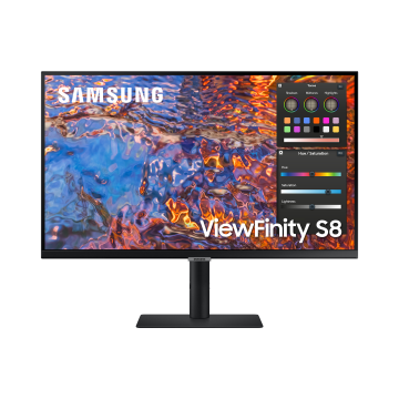 Ecran 27'' Samsung ViewFinity S80PB 3840x2160 IPS anti-reflet 5ms 400cd/m2 60Hz HDMI DisplayPort LAN USB-C 3xUSB 3.0 pied réglable hauteur orient inclin pivot