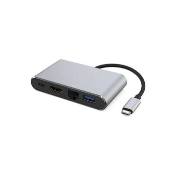 Adaptateur USB-C vers 1 x USB-C 1 x USB-A HDMI RJ-45 Coloris Noir Designed for Samsung GP-TGU024RLBJW