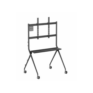 Support à roulettes non motorisé fixe Essential T1011 VESA min 200x200 VESA max 900x600 de 50 à 86 pouces charge max 80 kg 
