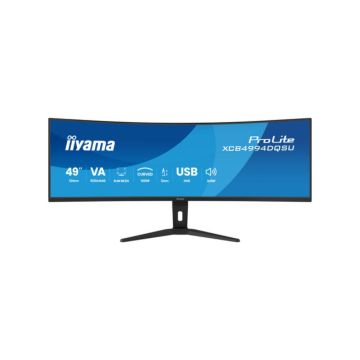 Ecran IIYAMA 49 Noir VA 32:9 incurvé 1000R 2ms 5120x1440 120Hz 400cd/m² 3000:1 Haut-parleurs 2xDP 2xHDMI 4xUSB 13cm pied réglable en haut"