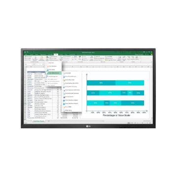 ECRAN LG 24 Noir LED IPS 16:9 5ms 1920x1080 1000:1 250cd/m² VGA USB 2.0 DP HDMI DVI HPs VESA 100x100 24BK55YP-DJ"
