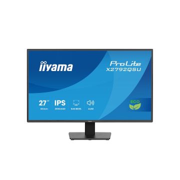 Ecran IIYAMA 27'' Noir dalle IPS LED Ultra mince 16:9 2560x1440 3ms 350 cd/m² 120Hz HDMI Displayport 2xUSB (3.2) Haut parleurs TCO produit ECO X2792QSU-B1