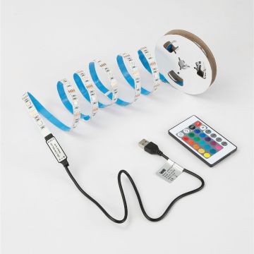 Kit Ruban LED RGB 5m en USB avec télécommande