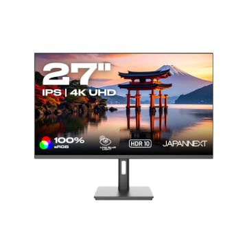 JAPANNEXT JNIPS270UHD60F9  Ecran LED 27 4K UHD(3840x2160) à 60Hz  IPS  350 cd/m²  1000:1  HDR10  3840x2160 8ms(GtoG) HDMI DisplayPort"