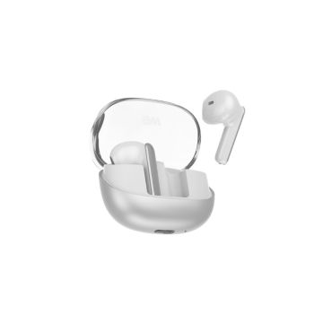 Ecouteurs WE POP MYRA sans-fil, coque irisée, blanc