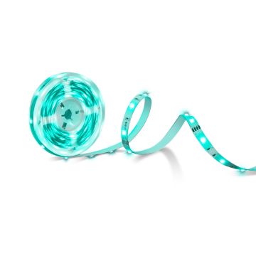 Bande Lumineuse Connectée WiFi RVB LED ruban 5m Adhésif 3M 50 000 h/durée de vie 2100 mcd max/intensité lumineuse Ambiance couleur avec synchronisation musicale