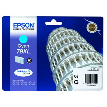 EPSON Cartouche Encre Tour de Pise 79XL Cyan 2 000 pages