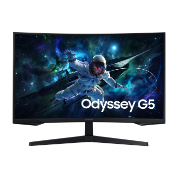 Ecran 32'' Samsung Gaming Odyssey G55C Noir QHD 2560x1440 165Hz Incurvé 1000R 1ms VA 300cd/m² 2500:1 HDR10 HDMI Displayport Pied Ajustable en Inclinaison