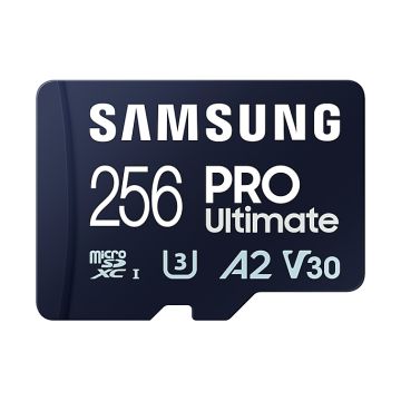 CARTE MEMOIRE SAMSUNG 256 Go MICRO-SD PRO Ultimate avec lecteur USB Classe 10 Lecture 200 Mo/s Ecriture 130 Mo/s MB-MY256SB/WW