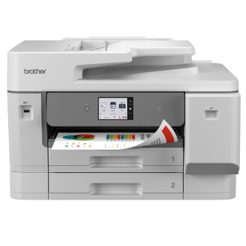BROTHER MFCJ6975DW MFP jet encre couleur A3, 31/31ppm,R-V integral, charg ADF 50p,Ethernet,Fax,Wifi direct, NFC,LCD tactile 8,8cm, 2x 250f,toner 2400p/2K p coul