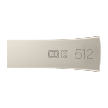 CLE USB SAMSUNG 512G USB 3.1 BAR PLUS - CHAMPAGNE SILVER VITESSE LECTURE JUSQU'A 400Mo/S MUF-512BE3/APC