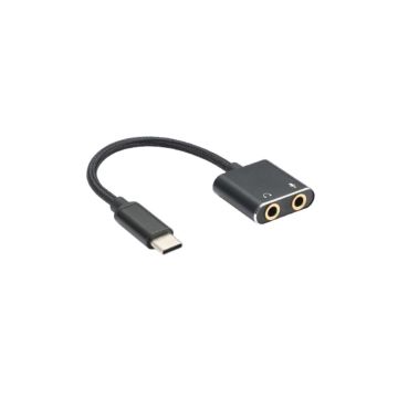 Adaptateur USB-C / Jack Audio + Micro - Carte son externe compatible Windows/Mac/Chrome OS Linux - plug & play