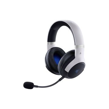 RAZER Kaira Pro Hyperspeed (Playstation Licensed) Noir/Blanc - Casque Gaming sans Fil PS5 - Tactile - Multiplateforme - HP Titanium 50mm