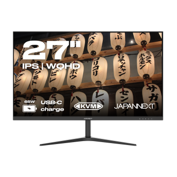 JAPANNEXT JNIPS27WQHDRC65W Ecran LED 27" WQHD (2560x1440) à 75Hz  IPS  350 cd/m²  1000:1 HDR10 2560x1440 5 HDMI DisplayPort USBC