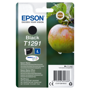EPSON Cartouche Pomme T1291 Encre DURABrite Ultra Noir 11,2ml
