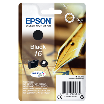 EPSON Cartouche Stylo à plume 16 Encre Durabrite Noir 5,4ml