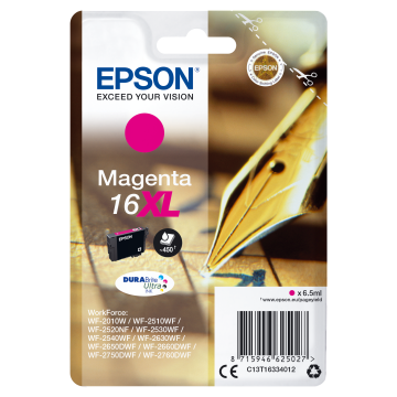 EPSON Cartouche Stylo à plume 16XL Encre Durabrite Magenta XL 6,5ml