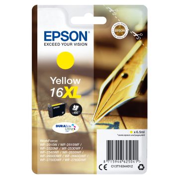 EPSON Cartouche Stylo à plume 16XL Encre Durabrite Jaune XL 6,5ml