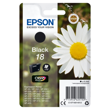 EPSON Cartouche Pâquerette 18 Encre Claria Home Noir 5,2ml