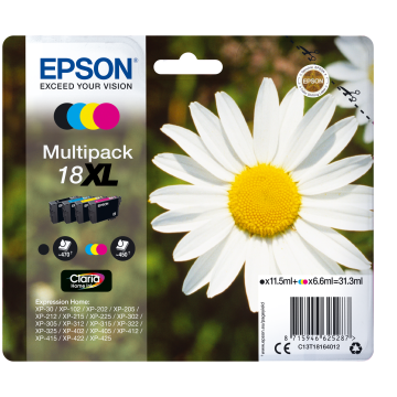 EPSON Multipack Pâquerette 18XL Encres Claria Home N,C,M,J XL 31,3ml