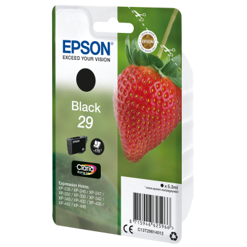 EPSON Cartouche Fraise 29 Encre Claria Home Noir 5,3ml Alarme