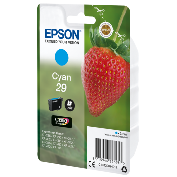 EPSON Cartouche Fraise 29 Encre Claria Home Cyan 3,2ml Alarme