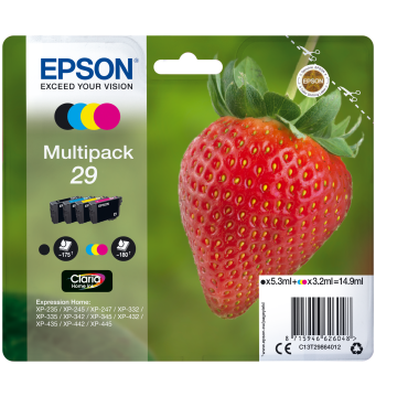EPSON Multipack Fraise 29 Encre Claria Home N,C,M,J 14,9ml