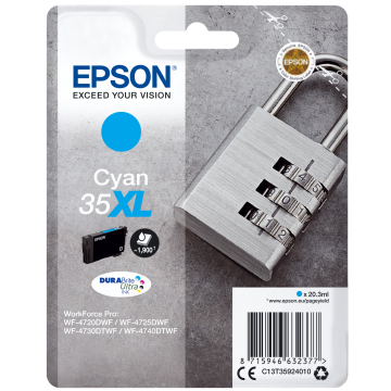 EPSON Cartouche Encre 35XL Durabrite Ultra Cyan 20,3ml